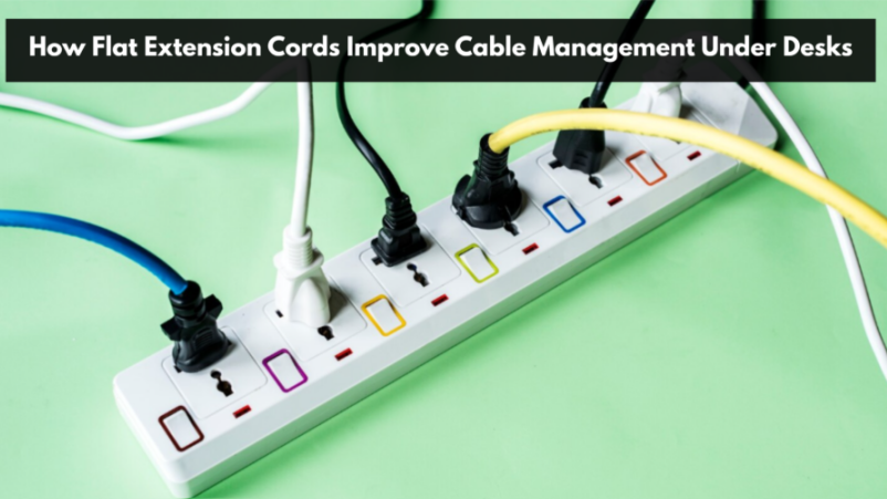 How Flat Extension Cords Improve Cable Management Under Desks